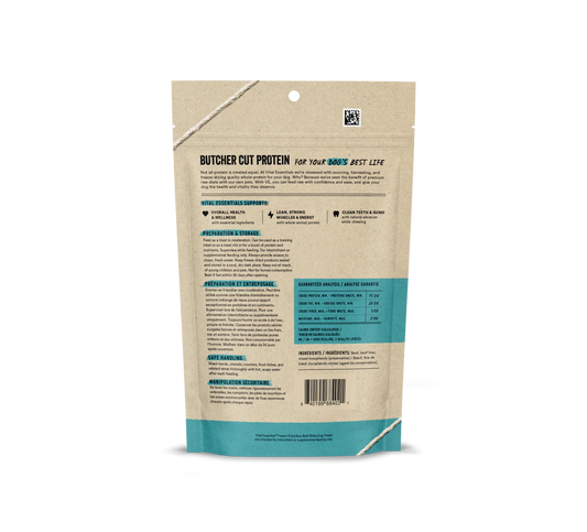 Vital Essentials Dog Freeze-Dried Treat Bites Beef 6.2oz.