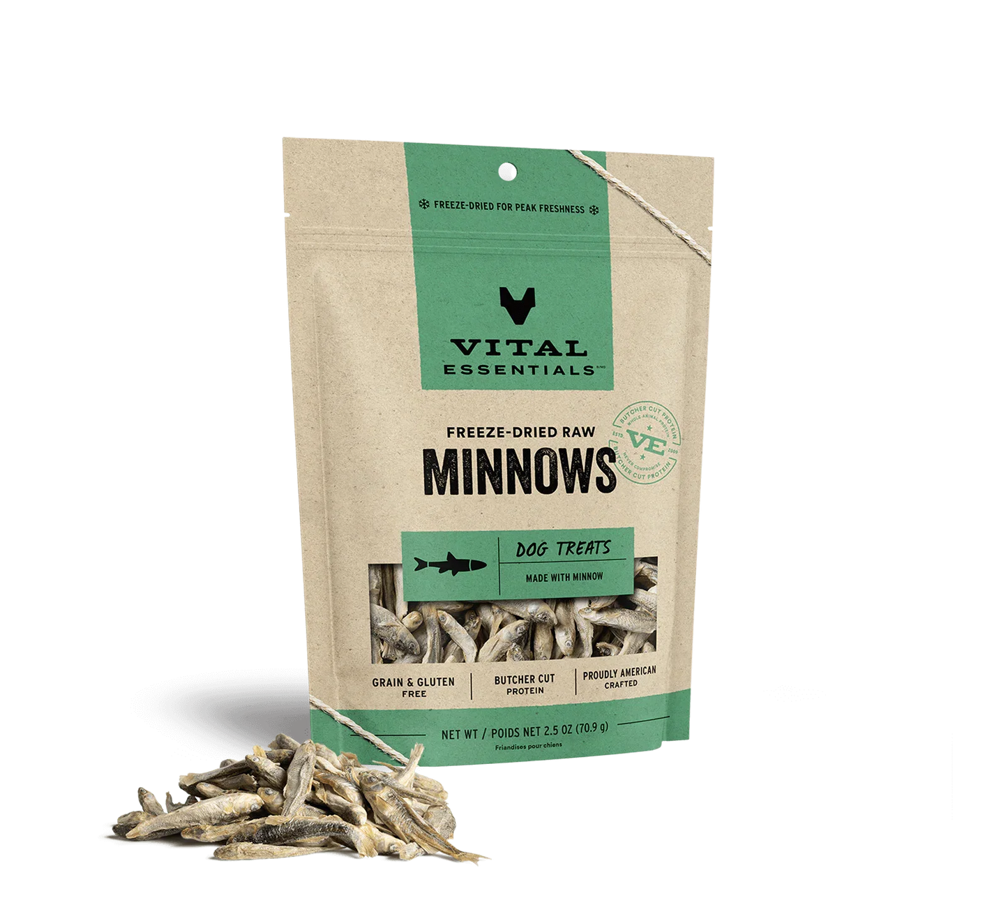 Vital Essentials Dog Freeze-Dried Treat Minnows 2.5oz.