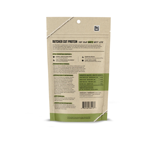 Vital Essentials Dog Freeze-Dried Treat Bites Rabbit 2oz.