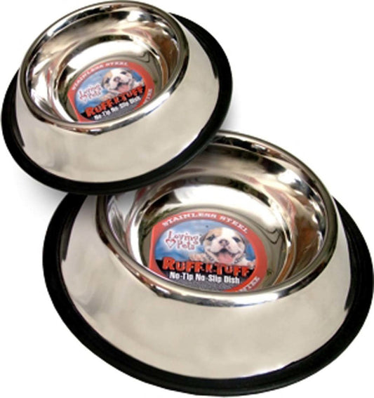 Loving Pets Traditional NoTip Stainless Steel Dog Bowl Silver, 1ea/32 oz
