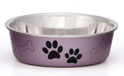 Loving Pets Metallic Dog Bowl Grape, 1ea/SM