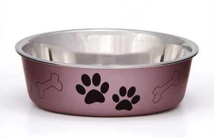 Loving Pets Metallic Dog Bowl Grape, 1ea/MD