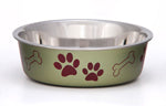 Loving Pets Metallic Dog Bowl Artichoke, 1ea/MD