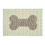 Loving Pets Bella Fashion Mats Geometric Bone, Aqua, 1ea
