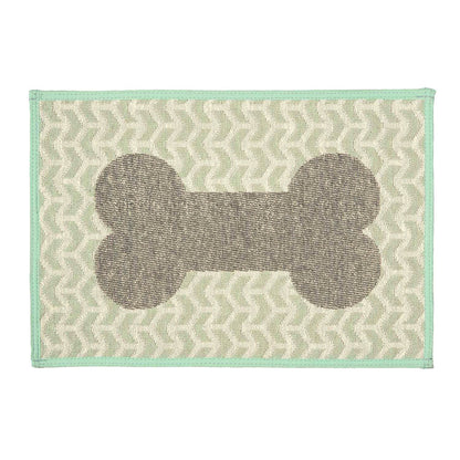 Loving Pets Bella Fashion Mats Geometric Bone, Aqua, 1ea