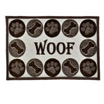 Loving Pets Fashion Mat Woof Chenille MultiColor, 1ea