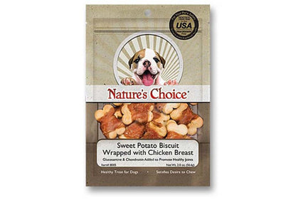 Loving Pets Nature's Choice Wrapped Biscuit Dog Treats Sweet Potato  Chicken, 1ea/2 oz