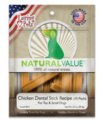 Loving Pets Natural Value Dental Stick Dog Treats Chicken, 1ea/3 oz, 10 pk