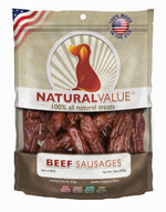 Loving Pets Natural Value Sausages Dog Treats Beef, 1ea/13 oz