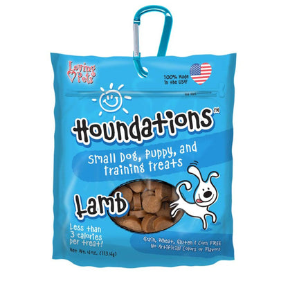 Loving Pets Houndations Small Dog  Puppy Training Treats Lamb, 1ea/4 oz