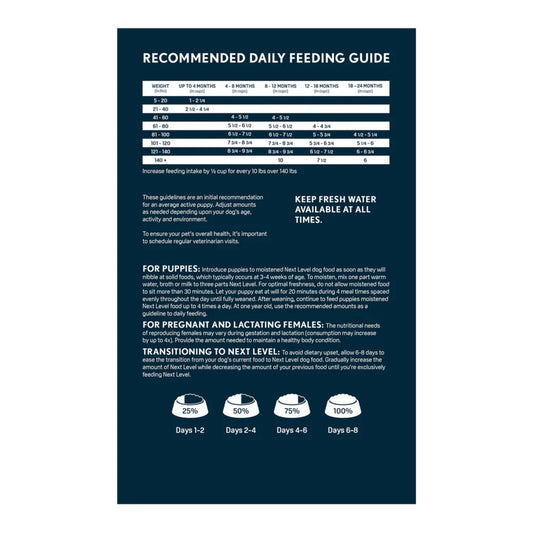 Next Level Giant Breed Puppy + Growth Dry Dog Food 50lbs