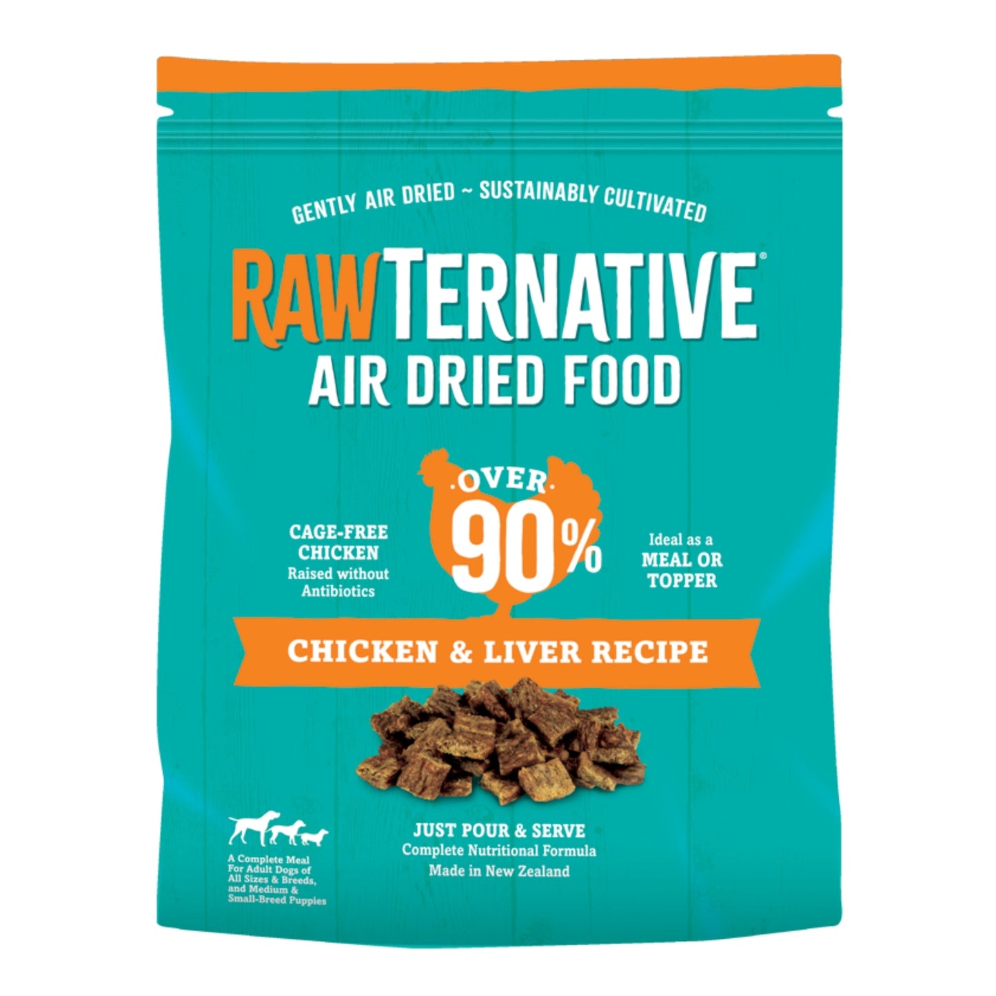 Grandma Mae's Country Naturals Rawternative Air Dried Dog Food Chicken & Liver 5lb