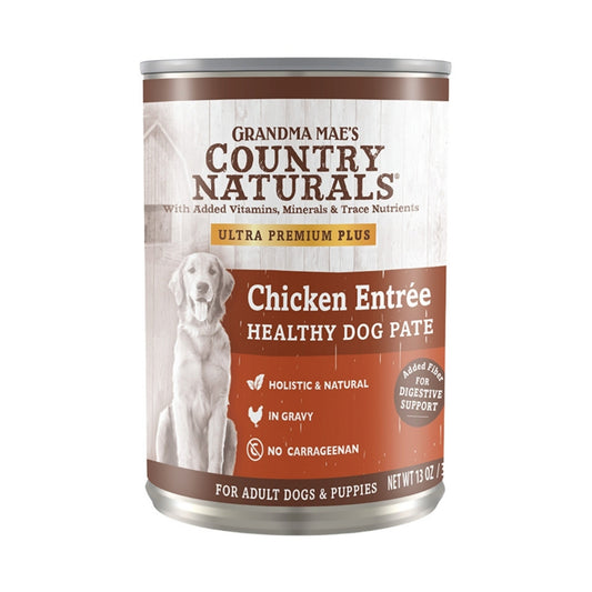 Grandma Mae's Country Naturals Healthy Dog Pate Wet Dog Food Chicken Entrée 13oz
