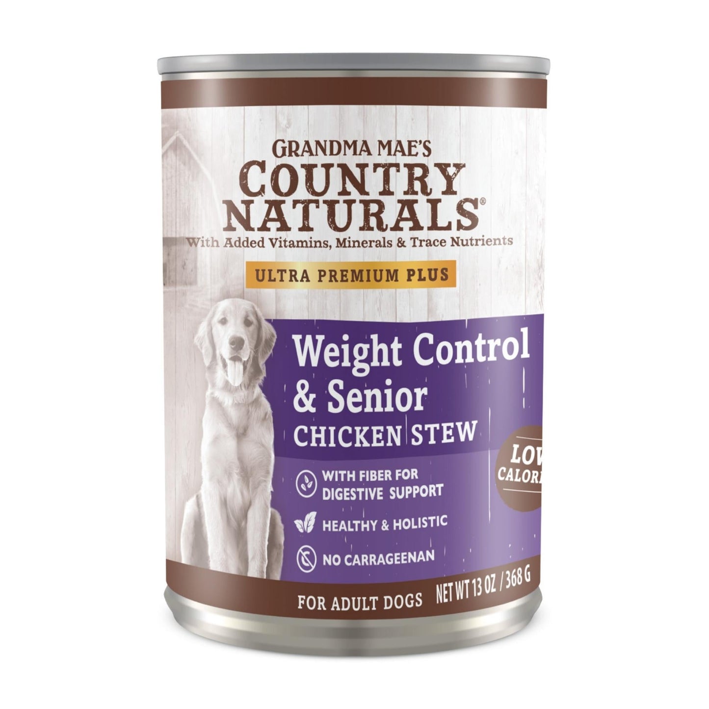 Grandma Mae's Country Naturals Weight Control & Senior Wet Dog Food Chicken Stew 13oz