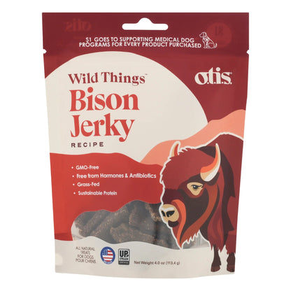 Otis Dog Wild Things Bison Jerky 4oz.