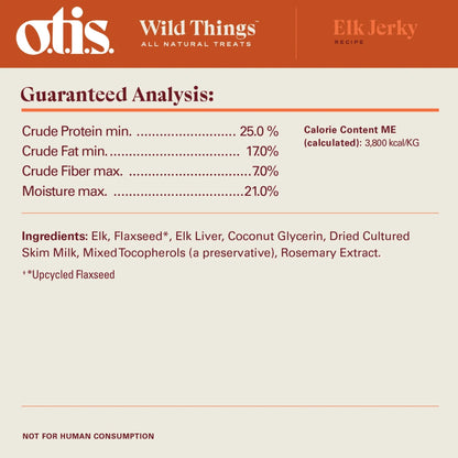 Otis Dog Wild Things Elk Jerky 4oz.
