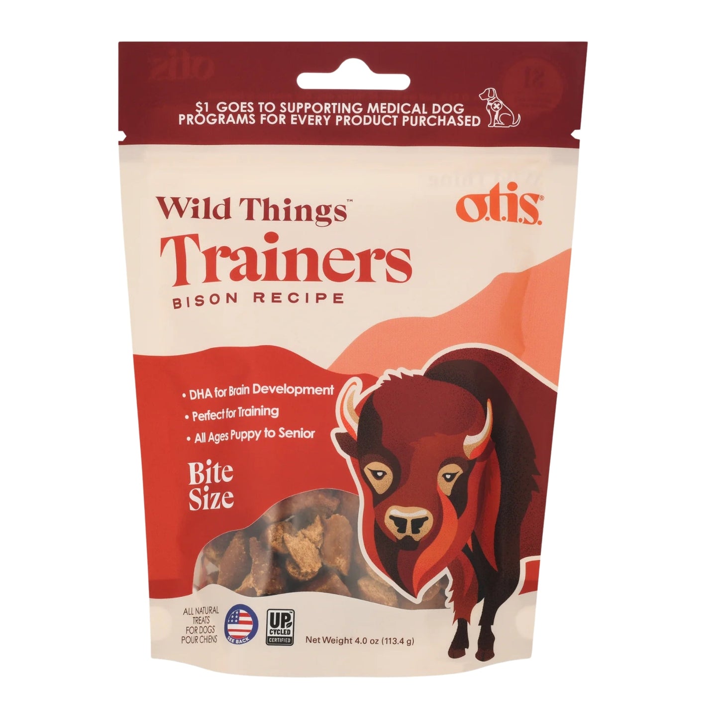 Otis Dog Wild Things Trainers Bison 4oz.