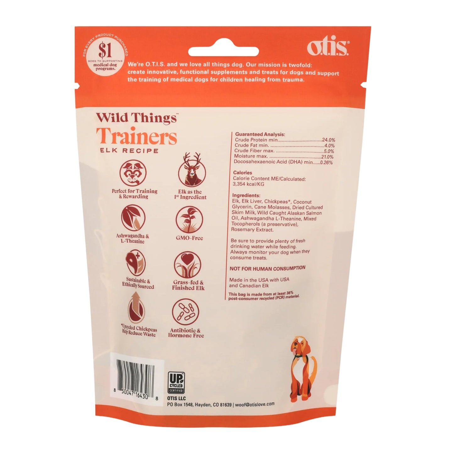 Otis Dog Wild Things Trainers Elk 4oz.