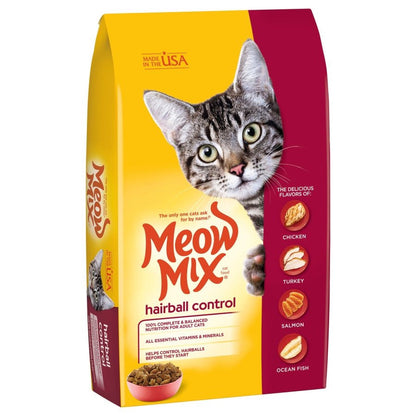 Meow-Mix Hairball Control Dry Cat Food Chicken, Turkey, Salmon & Ocean Fish 3.15lb