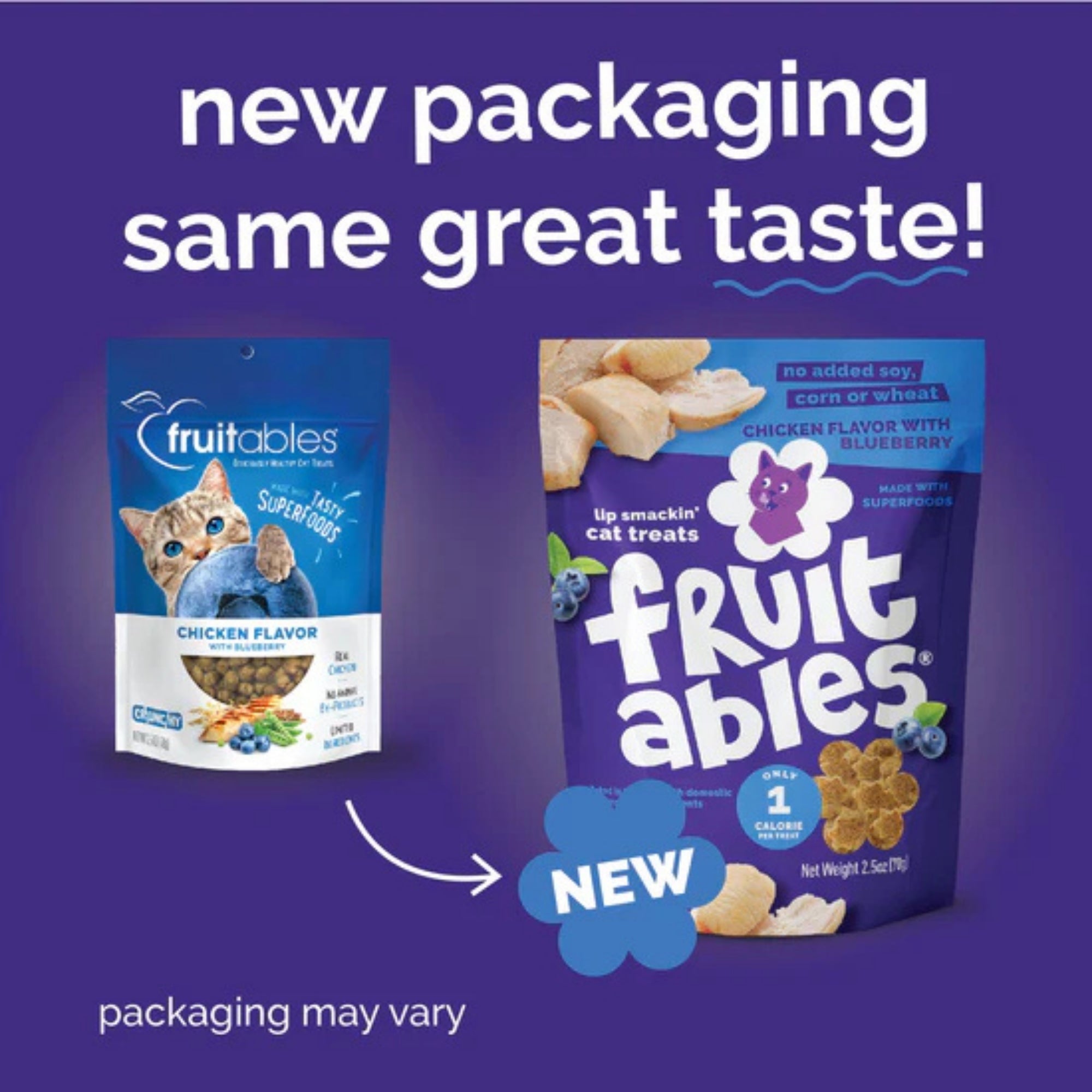 Fruitables Limited Ingredient Crunchy Cat Treats Chicken w/Blueberry 1ea/2.5 oz