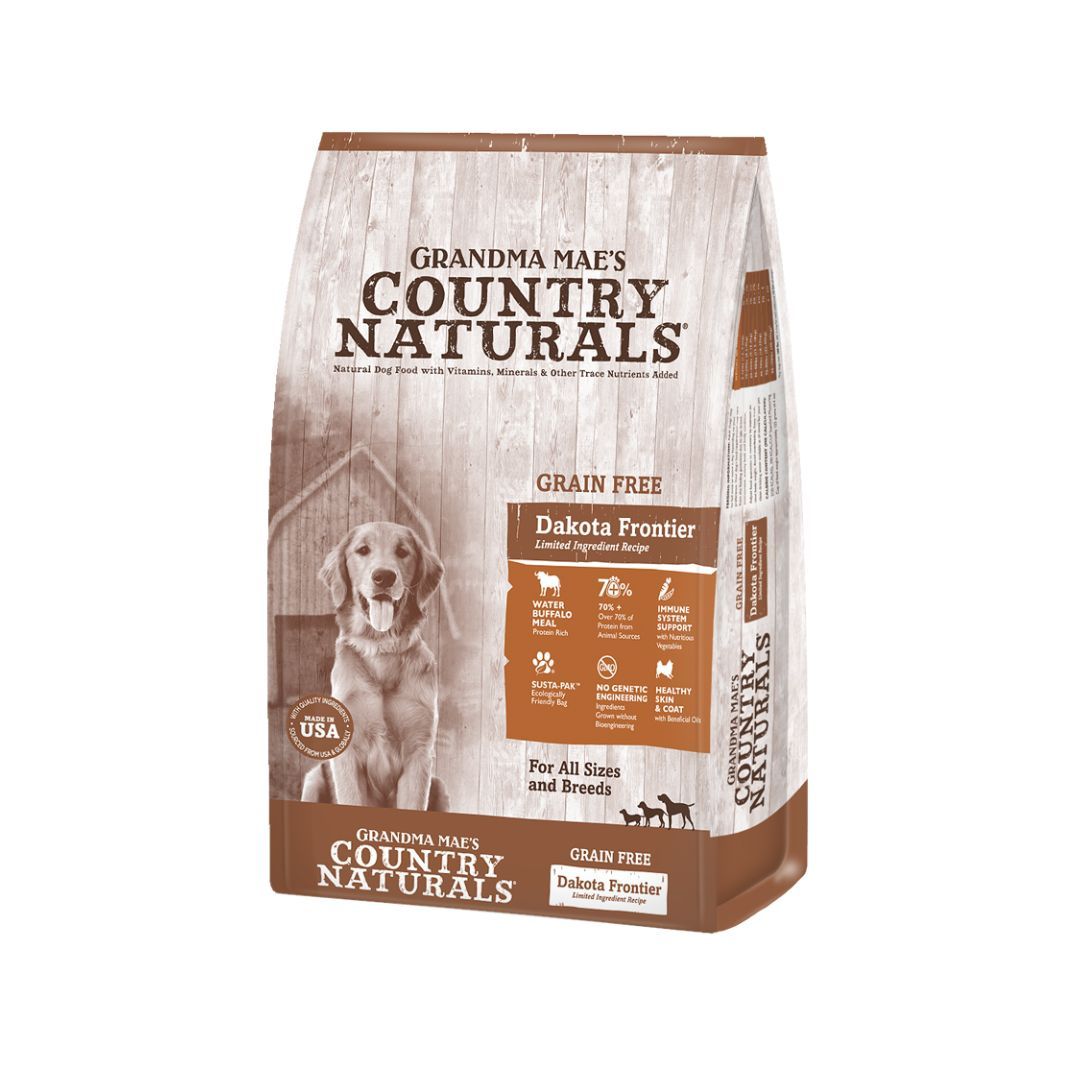 Grandma Mae's Country Naturals Grain Free LID Dry Dog Food Dakota Frontier Buffalo 22lb