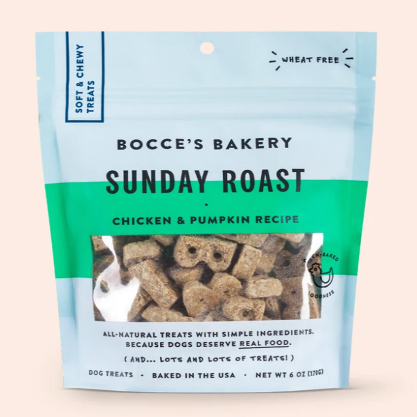 Bocces Bakery Dog Soft And Chewy Sunday Roast 6oz
