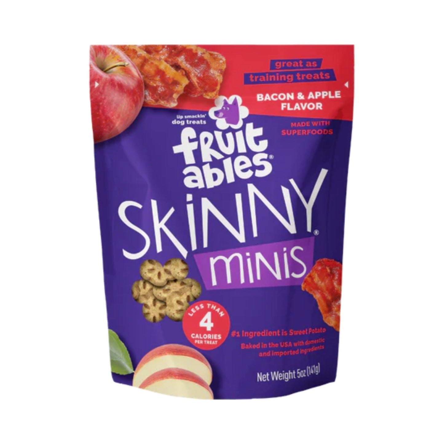 Fruitables Skinny Minis Soft Dog Treats Apple Bacon 1ea/5 oz