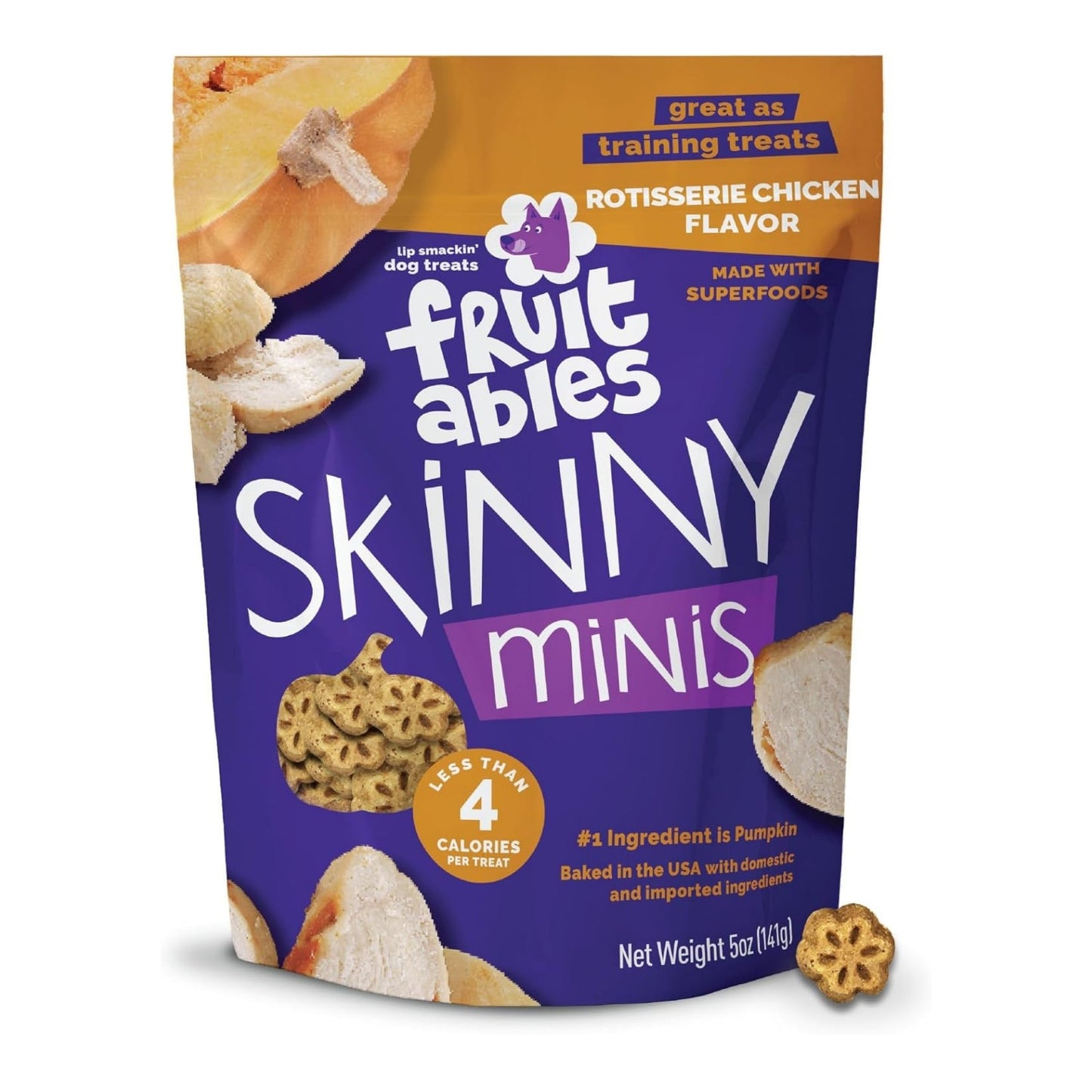 Fruitables Skinny Minis Soft Dog Treats Rotisserie Chicken 1ea/5 oz