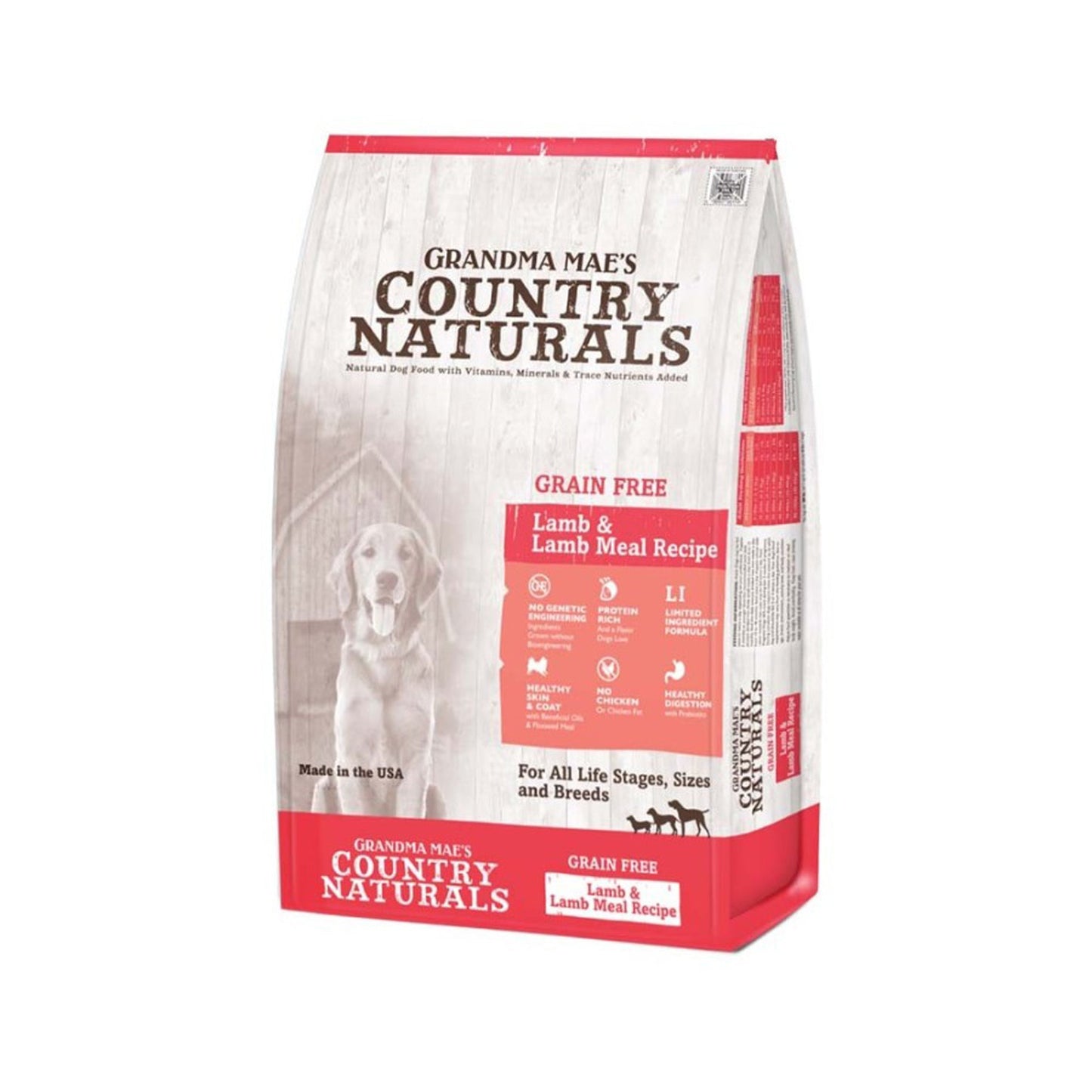 Grandma Mae's Country Naturals Grain Free LID Dry Dog Food Lamb & Lamb Meal 4lb