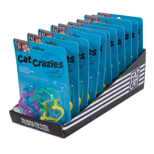 FAT CAT Cat Crazies Cat Toy Green, Blue, Red, Yellow 1ea/One Size, 4 pk